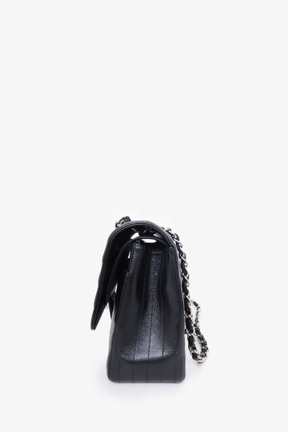 Pre-Loved Chanel™ 2016-17 Black Chevron Caviar Leather Jumbo Double Flap