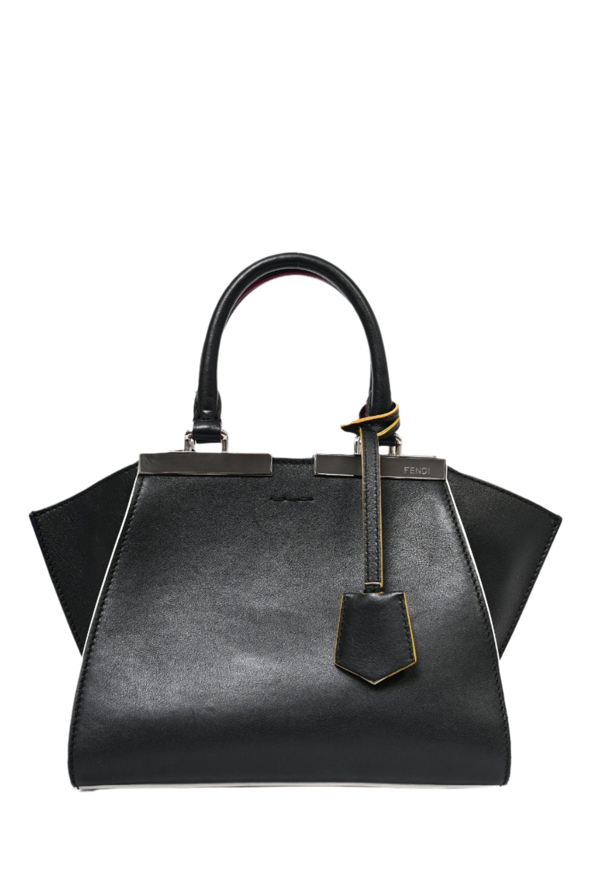 Fendi Deep Indigo Blue Leather Mini 3Jours Handle Bag with Strap