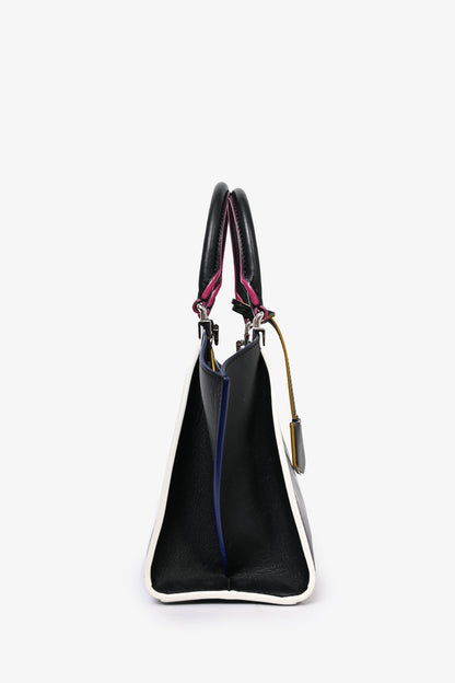 Fendi Deep Indigo Blue Leather Mini 3Jours Handle Bag with Strap