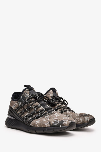 Louis Vuitton Black Tie Dye Denim Fastlane Sneakers Size 8 Men