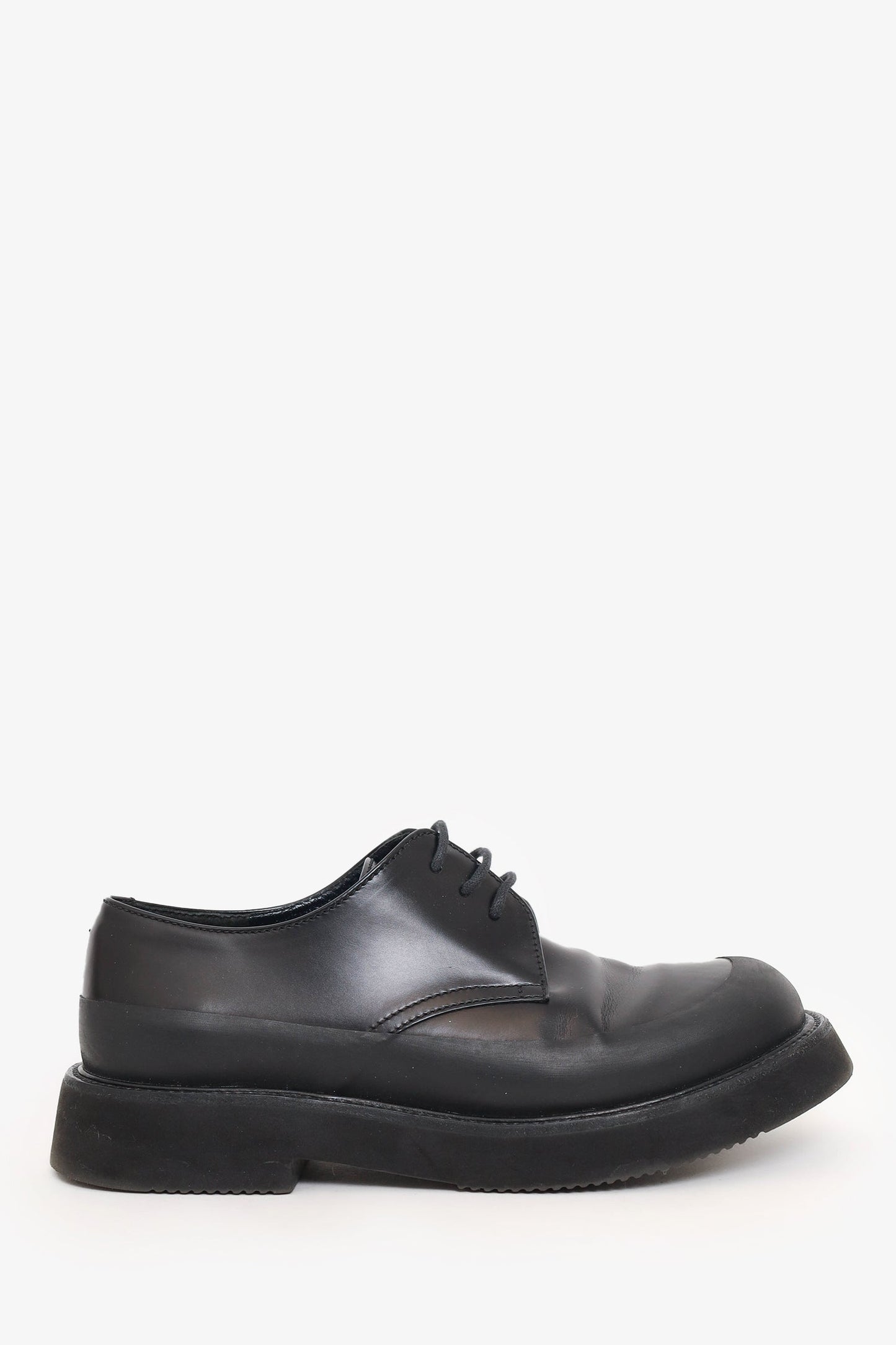 Celine Black Leather Lace up Chunky Shoes Size 36