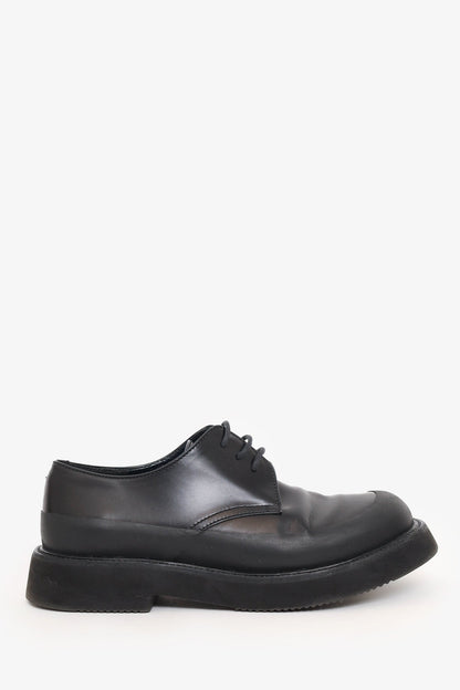 Celine Black Leather Lace up Chunky Shoes Size 36