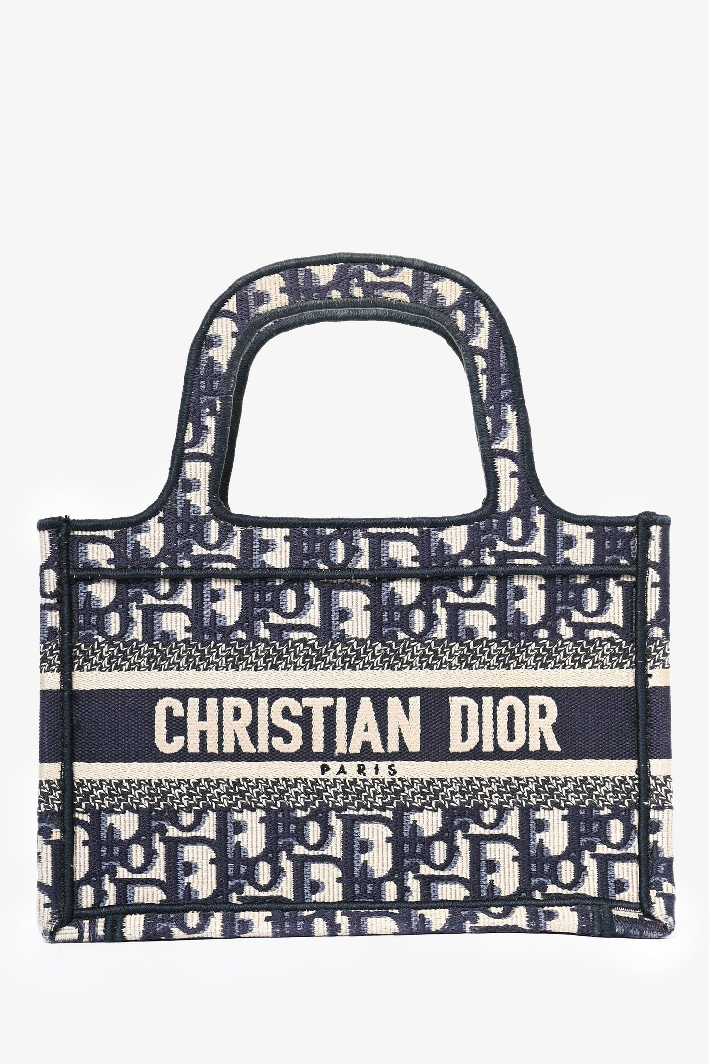 Christian Dior 2020 Blue Oblique Mini Book Tote
