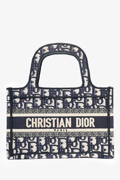 Christian Dior 2020 Blue Oblique Mini Book Tote