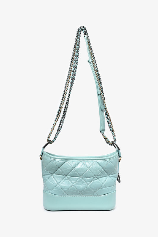 Pre-Loved Chanel™ 2019 Seafoam Green Quilted Small Gabrielle Shoulder Bag (As Is)