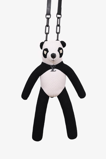 Louis Vuitton Black/White Zoom and Friends Adventure Panda Shoulder Bag