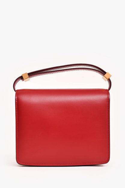 Celine 2016 Red Leather Nano Classic Box Bag