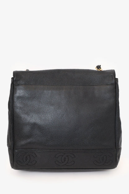 Pre-Loved Chanel™ 1996-97 Black Caviar Leather Triple CC Shoulder Bag