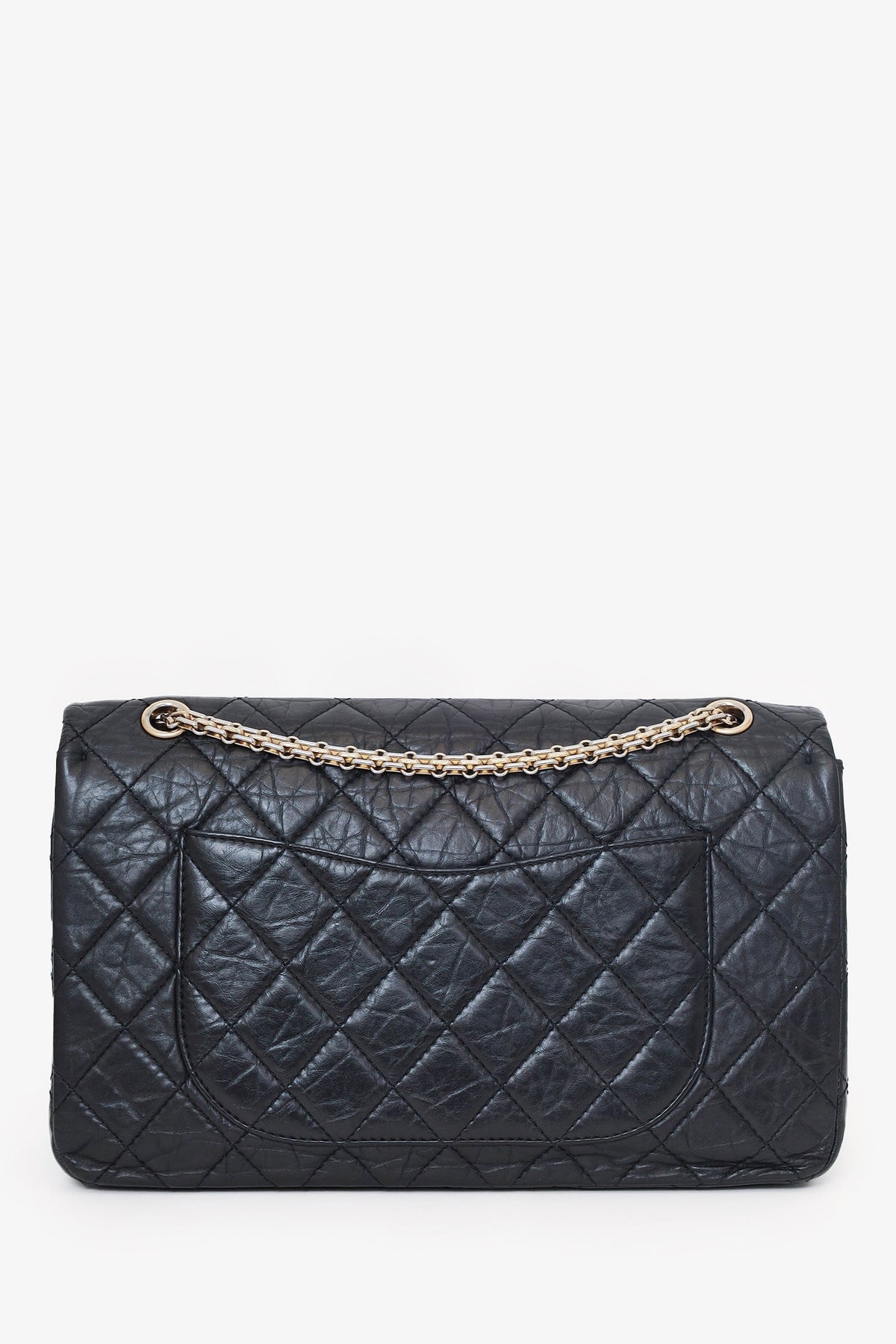 Pre-Loved Chanel™ Black Quilted Aged Calfskin Large Reissue 255 Shoulder Bag