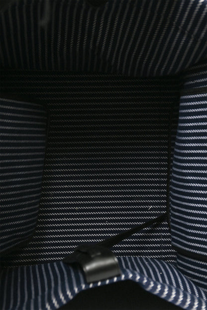 Celine 2015 Navy Blue Striped Canvas Phantom Cabas Tote