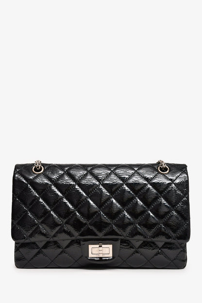 Chanel™ 2010-11 Black Patent Leather 2.55 Large 227 Flap Bag SHW