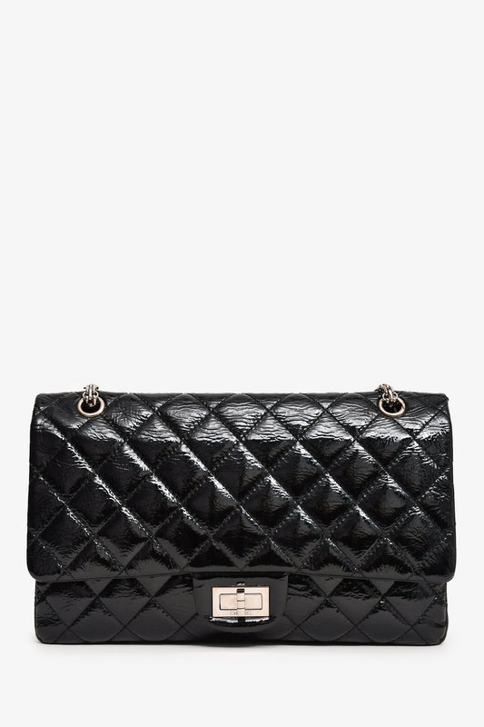 Chanel™ 2010-11 Black Patent Leather 2.55 Large 227 Flap Bag SHW