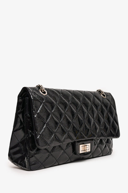 Chanel™ 2010-11 Black Patent Leather 2.55 Large 227 Flap Bag SHW
