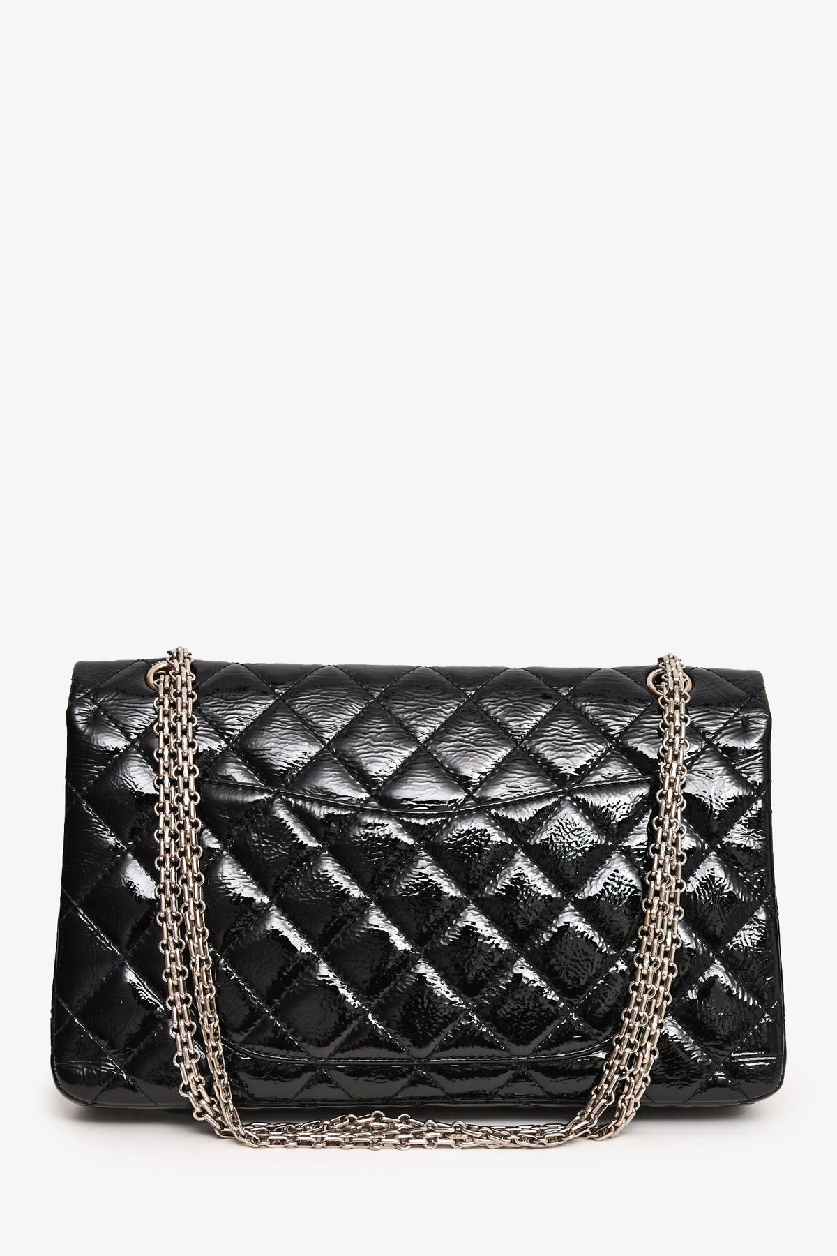Chanel™ 2010-11 Black Patent Leather 2.55 Large 227 Flap Bag SHW