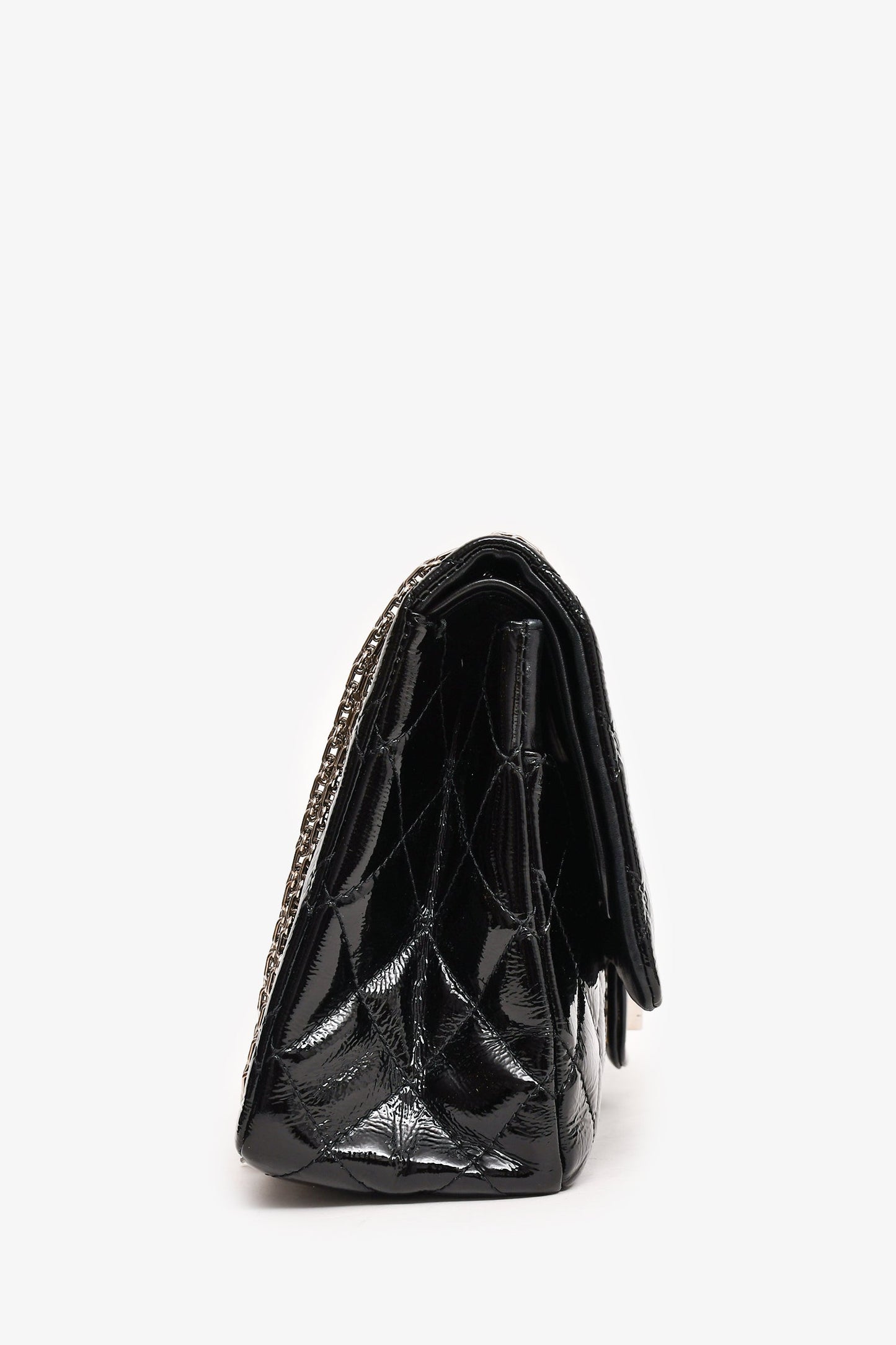 Chanel™ 2010-11 Black Patent Leather 2.55 Large 227 Flap Bag SHW