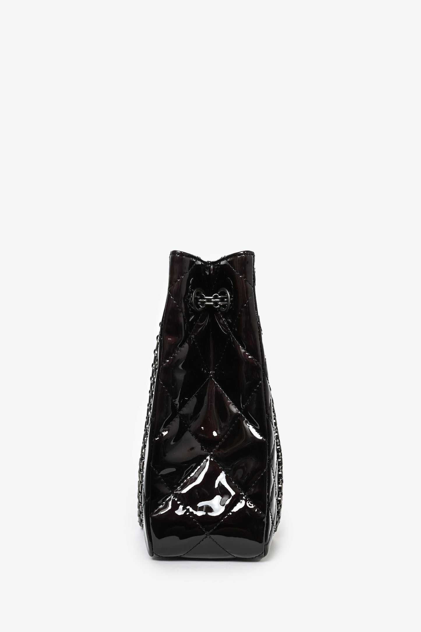 Pre-Loved Chanel™  2011/12 Dark Purple Patent Quilted Leather 2.55 Reissue Tote Bag