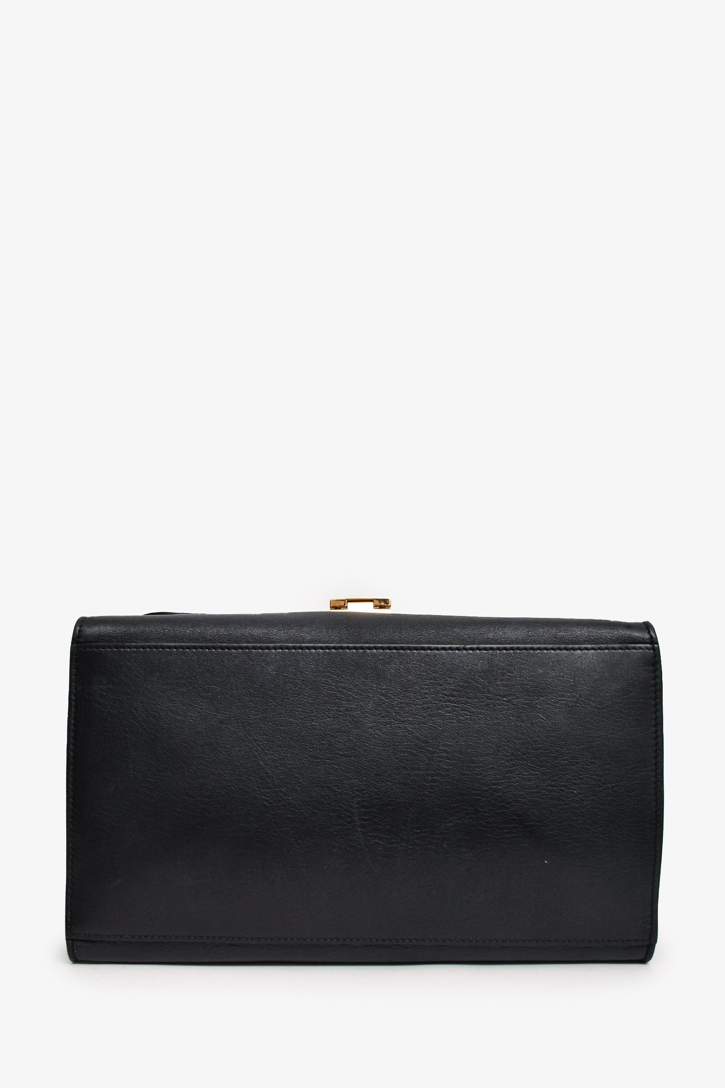 Celine 2012 Black Croc Embossed Leather Trapeze Bag with Strap