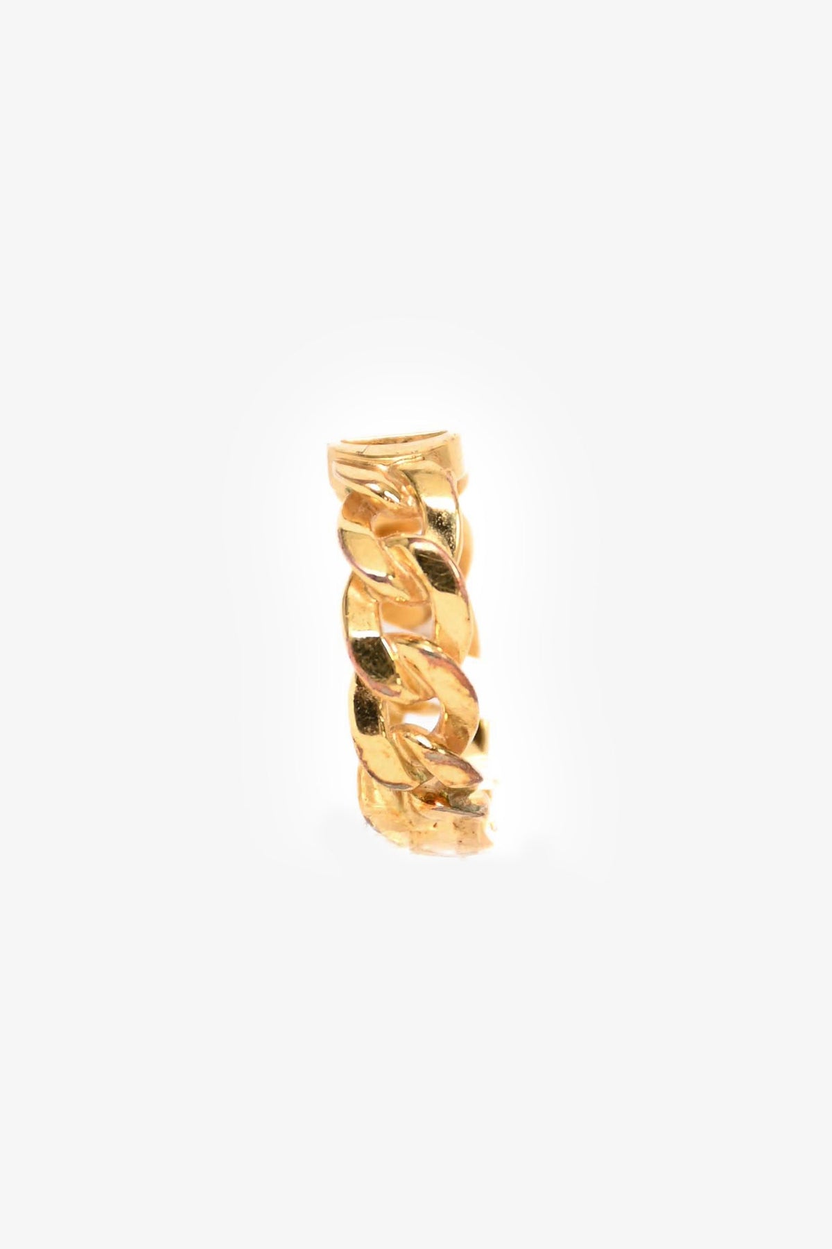 Christian Dior Gold Toned CD Chain Ring Size M/6 US