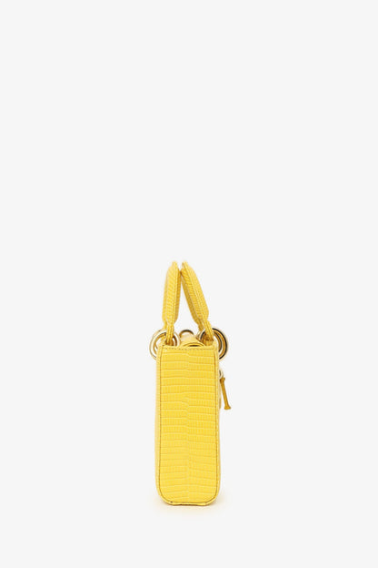 Christian Dior 2016 Lizard Leather Medium D-Joy Bag with Strap