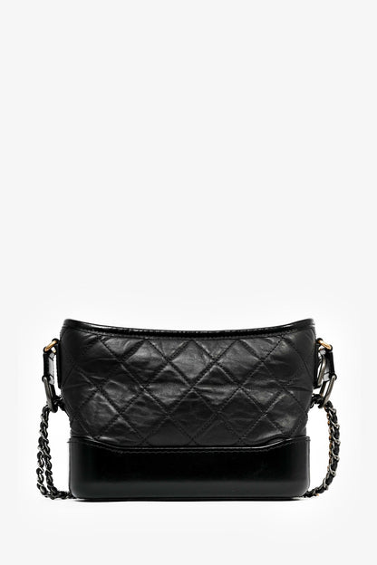 Pre-Loved Chanel™ 2019 Black Lambskin Leather Small Gabrielle Bag