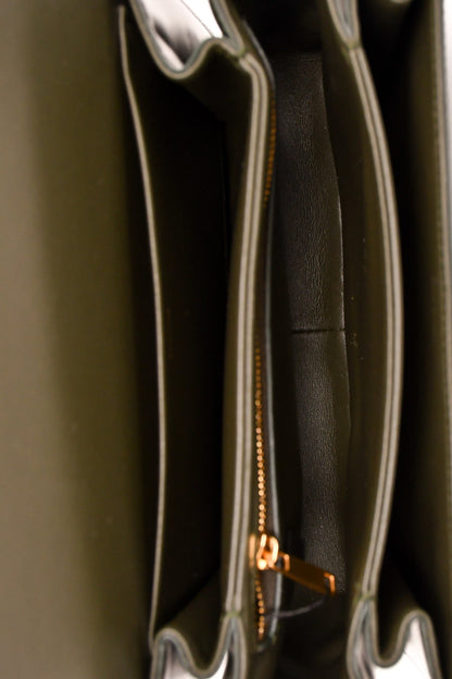 Celine 2022 Green Leather Classique Triomphe Shoulder Bag