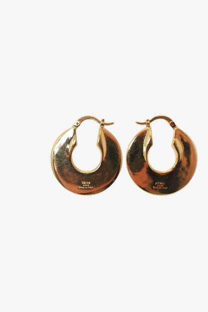 Celine 10K Yellow Gold Chunky Hoop Earrings