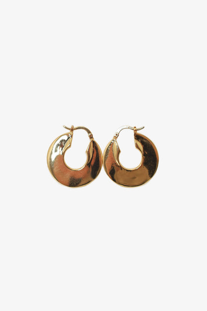 Celine 10K Yellow Gold Chunky Hoop Earrings