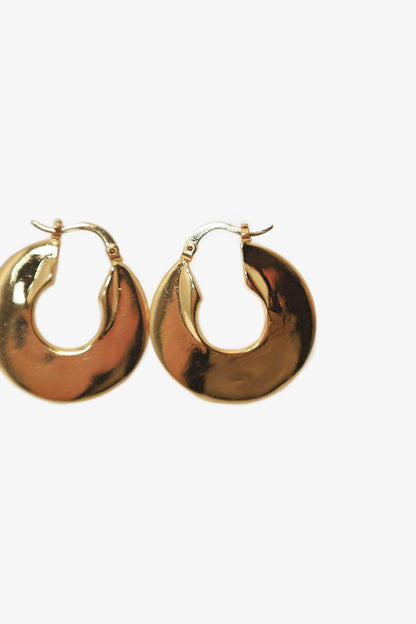 Celine 10K Yellow Gold Chunky Hoop Earrings