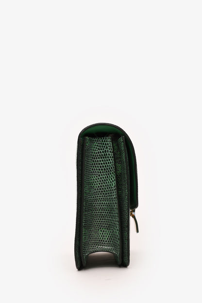 Celine Green Lizard Medium Box Bag