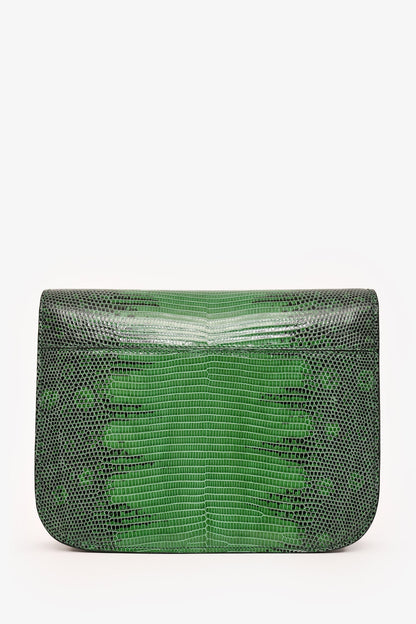 Celine Green Lizard Medium Box Bag