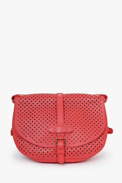 Louis Vuitton Coral Coppola Flore Perforated Saumur Messenger Bag