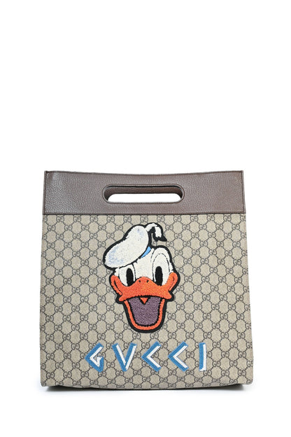 Gucci X Disney Monogram Leather/Coated Canvas 'Donald Duck' Slip Handle Bag with Strap