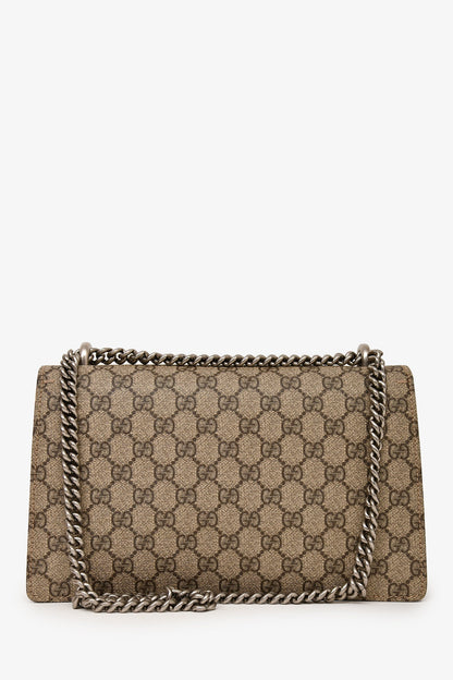 Gucci GG Supreme/Red Canvas/Suede Leather Small Dionysus Shoulder Bag
