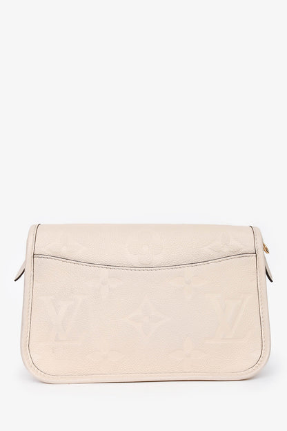 Louis Vuitton 2023 Cream Leather Emprienete Diane Crossbody Bag