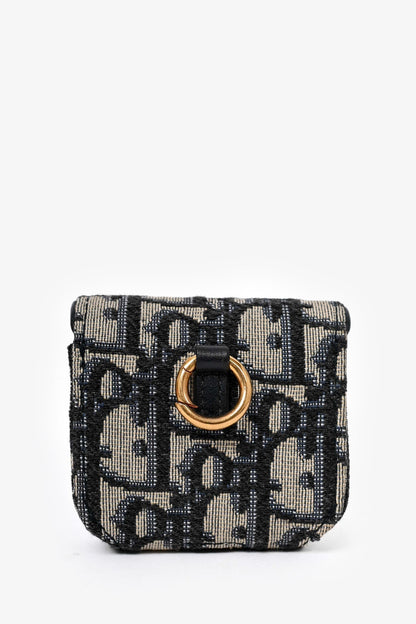 Christian Dior Navy Oblique Airpod Case
