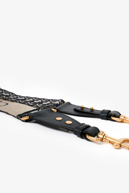 Christian Dior Navy Oblique Guitar Strap