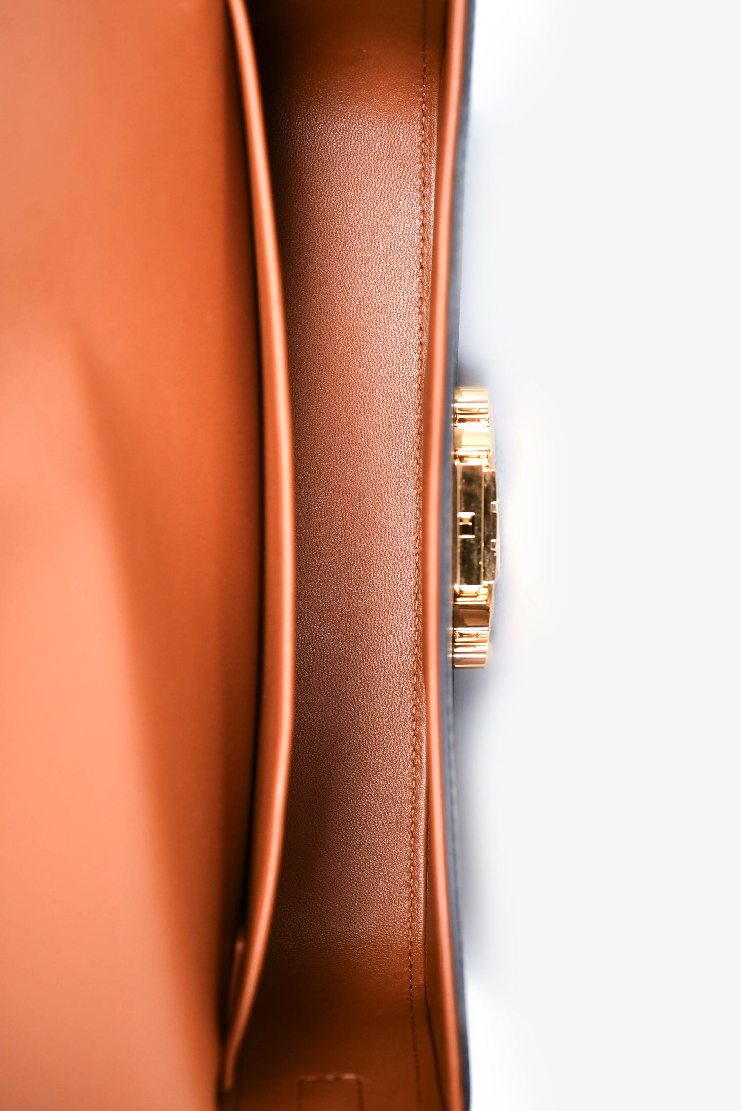 Celine Brown Triomphe Canvas & Calfskin 'Claude' Shoulder Bag