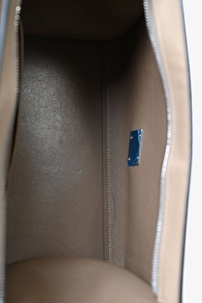 Celine Taupe Leather/Beige Suede Small Trapeze Bag with Strap