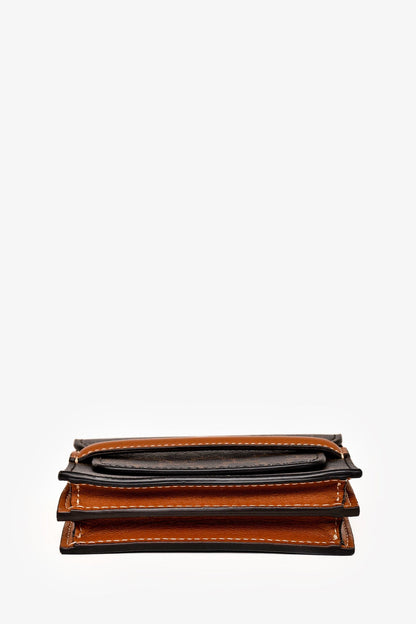 Celine 2022 Brown Leather/Canvas Triomphe Business Card Holder
