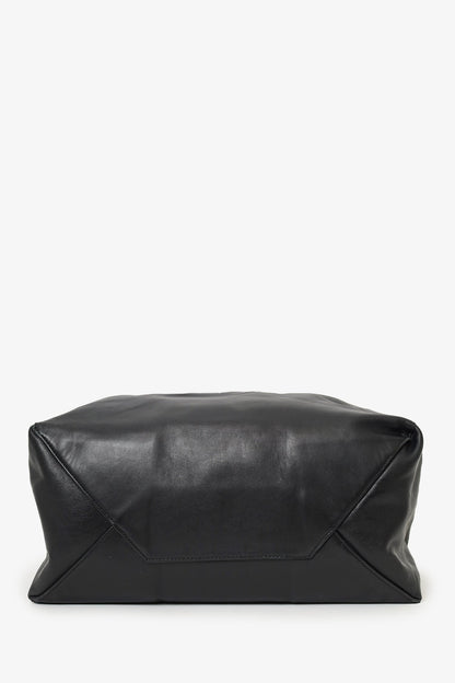 Celine Black Leather Cabas Horizontal Tote