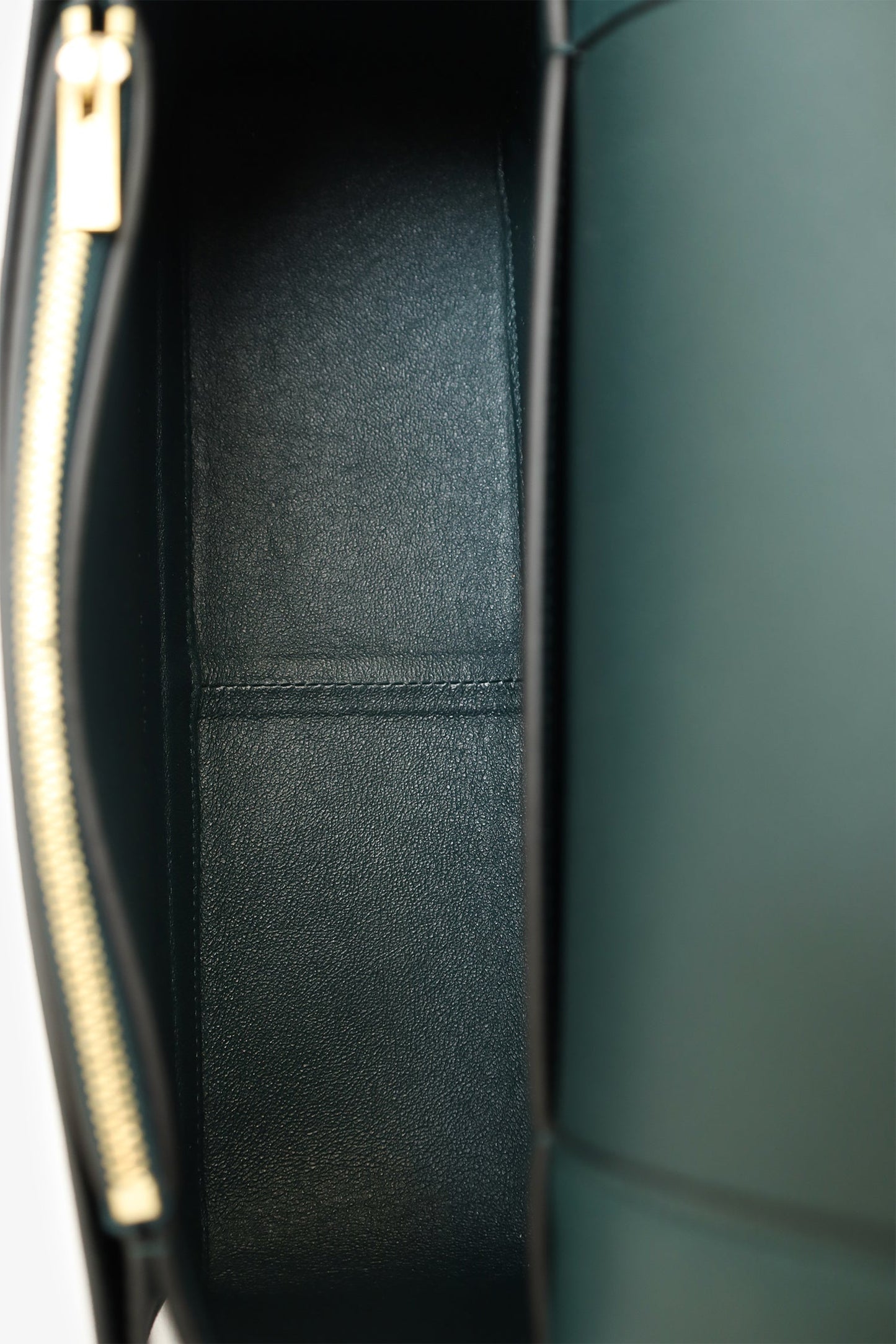 Celine Navy/Green Leather Frame Shoulder Bag