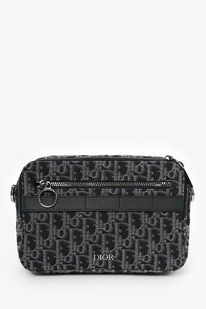 Christian Dior 2019 Blue Oblique 'Sac Safari' Messenger Bag