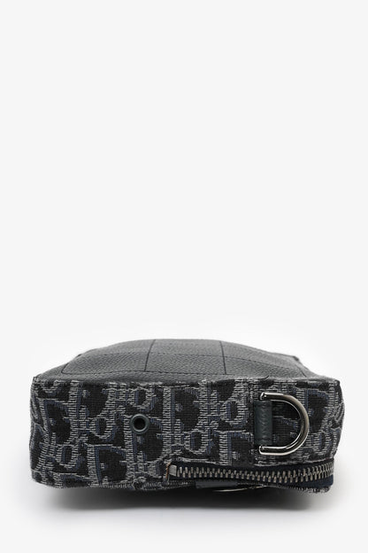 Christian Dior 2019 Blue Oblique 'Sac Safari' Messenger Bag