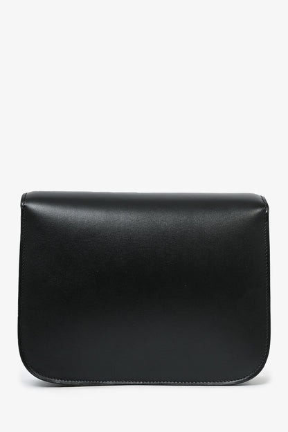 Celine Black Leather Classic Medium Shoulder Bag