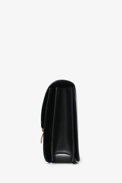 Celine Black Leather Classic Medium Shoulder Bag