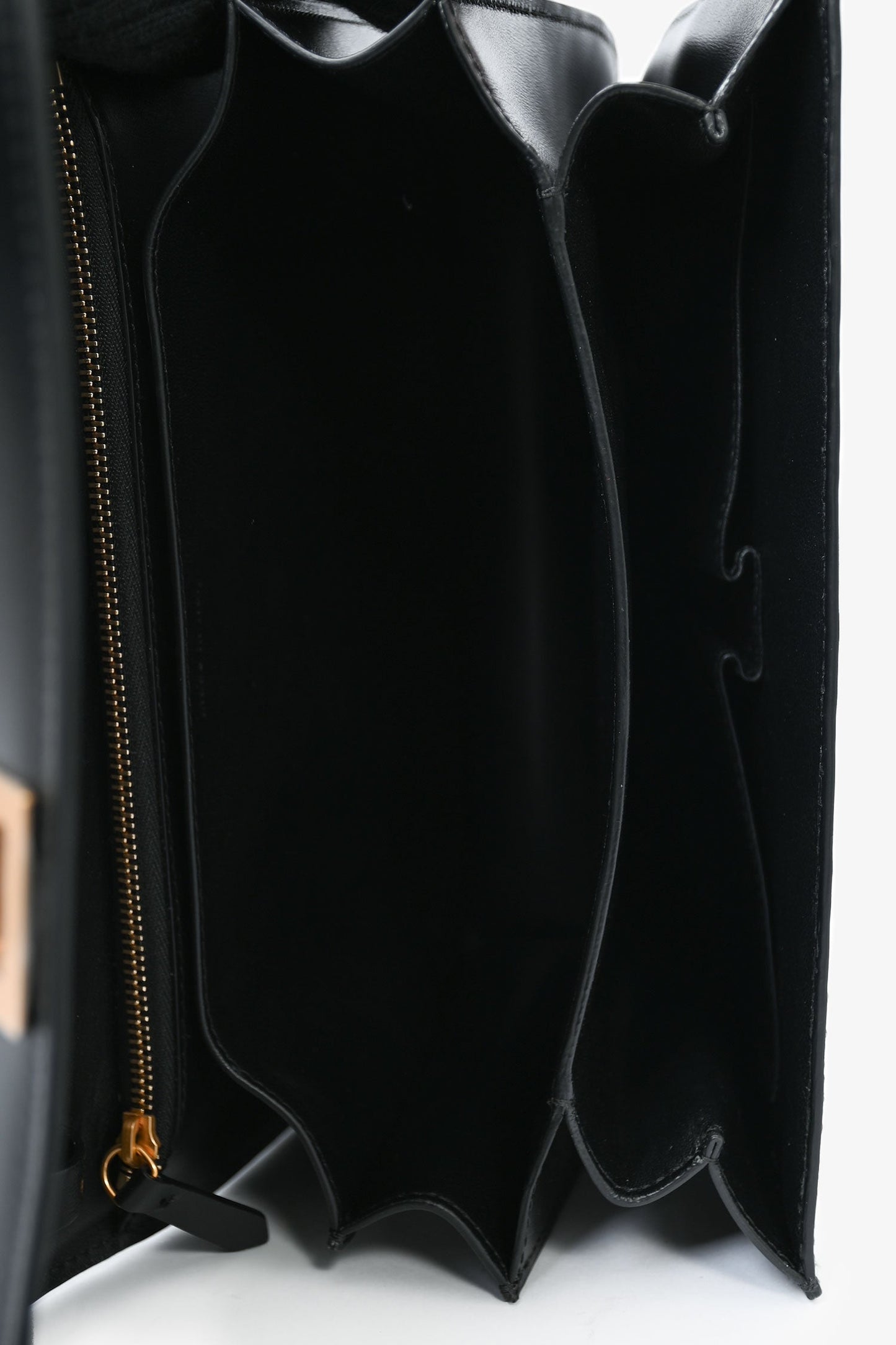 Celine Black Leather Classic Medium Shoulder Bag