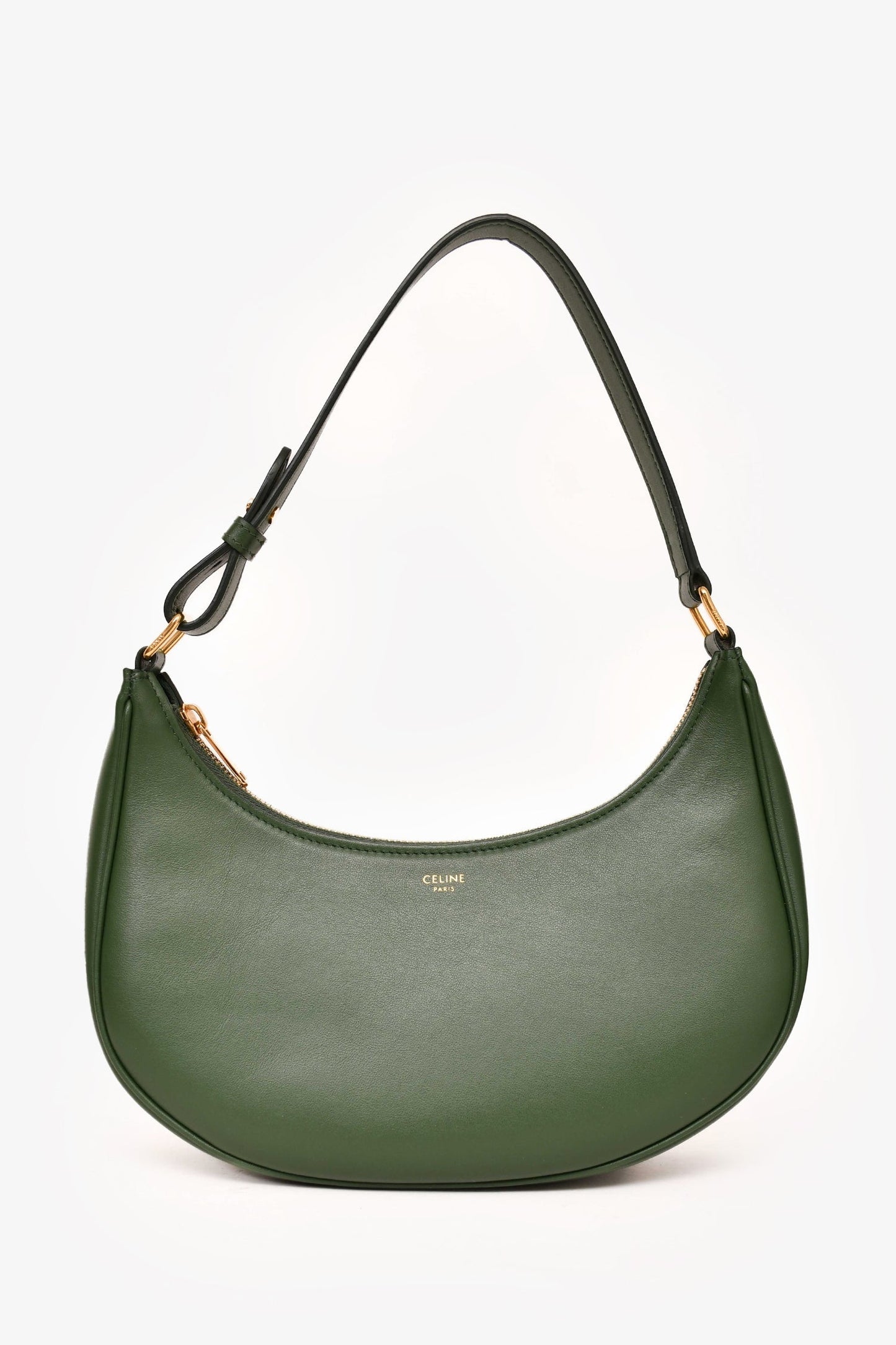 Celine 2017 Green Leather Ava Shoulder Bag