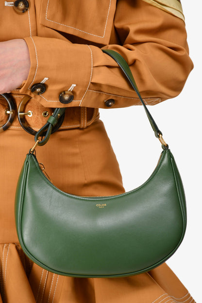 Celine 2017 Green Leather Ava Shoulder Bag