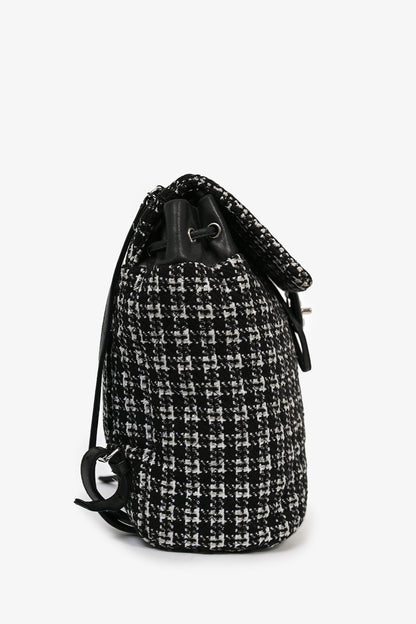 Pre-Loved Chanel™ 2016 Black/Silver Tweed 'Urban Spirit' Backpack