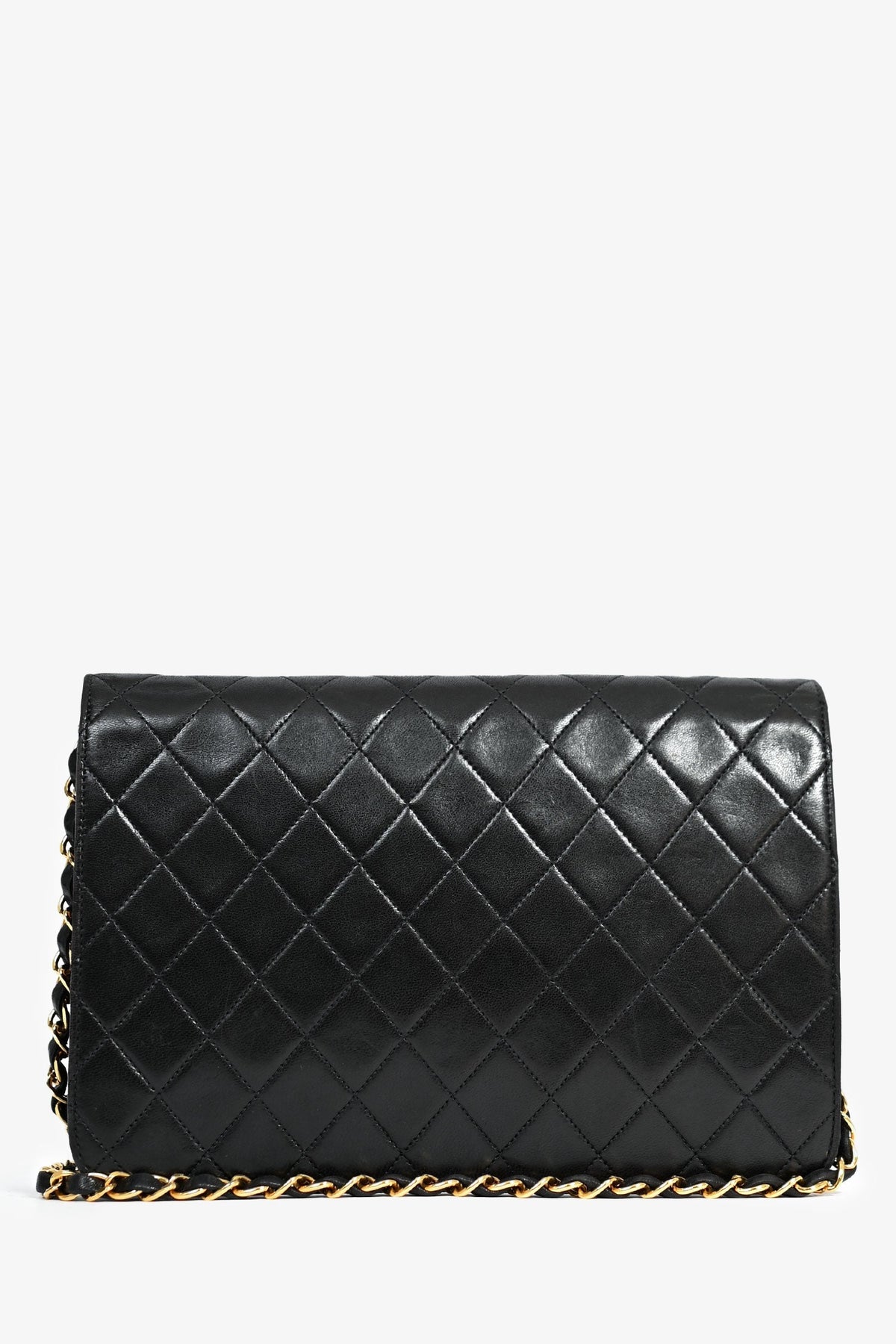 Pre-Loved Chanel™ 1994 Black Lambskin Single Chain Flap Bag
